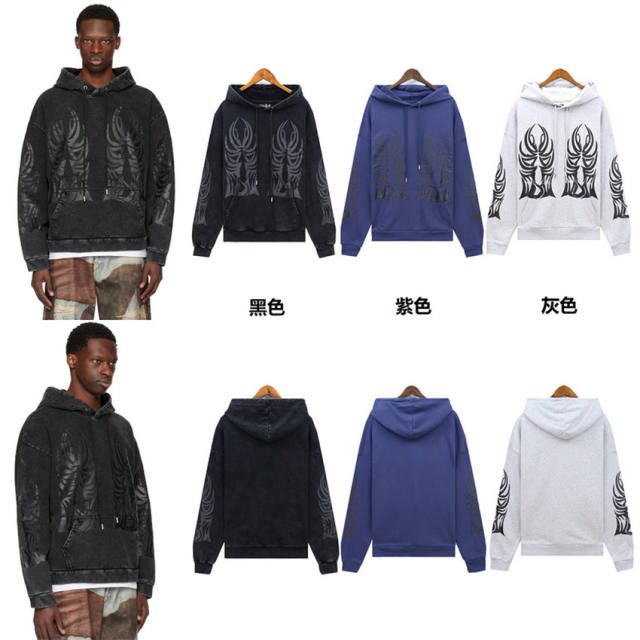 Who Decides War Abstract Large Print Hoodie