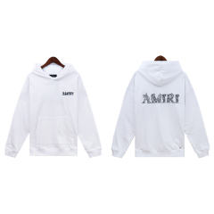 Embroidered Entangled Logo Hoodie Black White