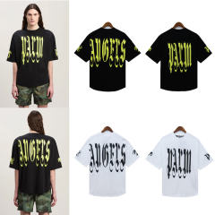 Palm Angels 24SS Gothic Fonts T-Shirt White Black