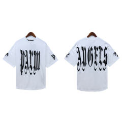 Palm Angels 24SS Gothic Fonts T-Shirt White Black