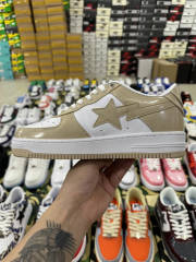 Bapesta Bape Sta Beige Patent Shoes