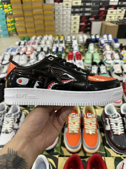 Bapesta Bape Sta Black WGM Patent Shoes