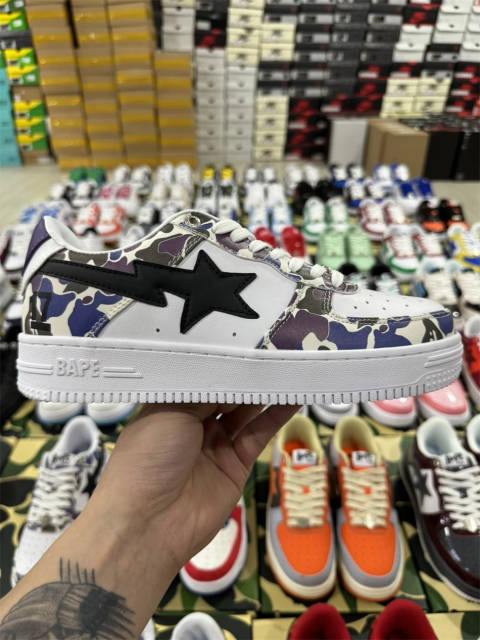 Bapesta Bape Sta Hong Kong Leather Shoes