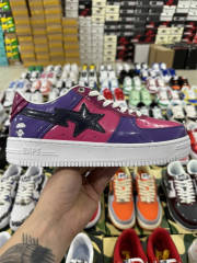 Bapesta Bape Sta Purple Leather Shoes
