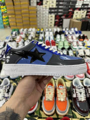 Bapesta Bape Sta Blue Leather Shoes