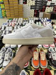 Bapesta Bape Sta Beige Leather Shoes