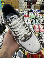 Bapesta Bape Sta Black Leather Shoes