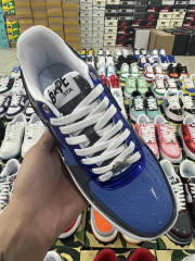 Bapesta Bape Sta Blue Leather Shoes