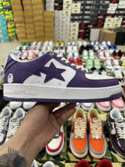 Bapesta Bape Sta Purple Leather Shoes