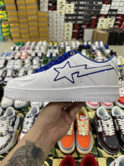 Bapesta Bape Sta White Blue Patent Shoes