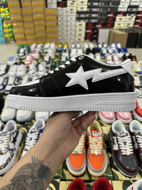 Bapesta Bape Sta Black WGM Patent Shoes