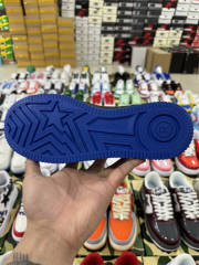 Bapesta Bape Sta White Blue Patent Shoes