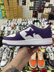 Bapesta Bape Sta Purple Leather Shoes