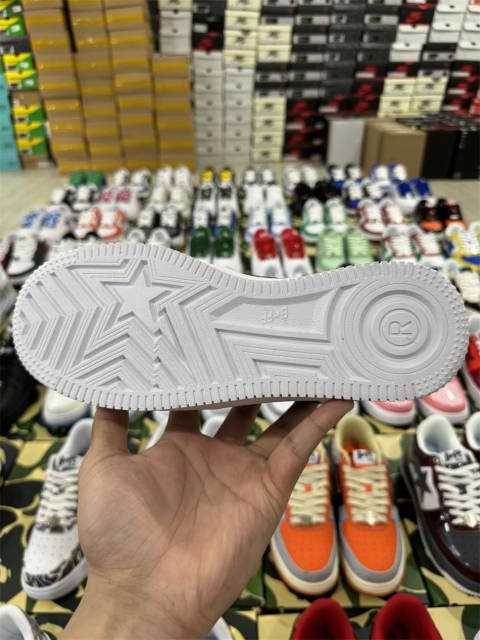 Bapesta Bape Sta Hong Kong Leather Shoes