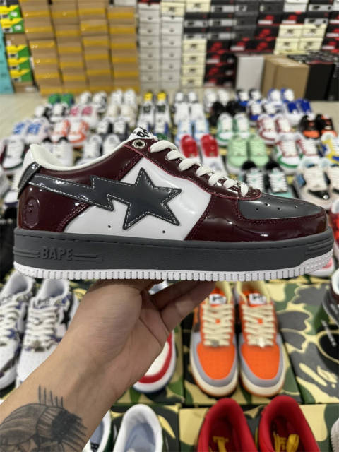 Bapesta Bape Sta Leather Shoes