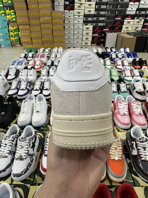 Bapesta Bape Sta Beige Leather Shoes