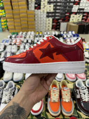 Bapesta Bape Sta Red Leather Shoes