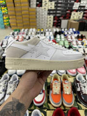 Bapesta Bape Sta Beige Leather Shoes