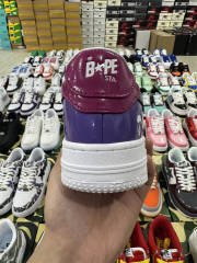 Bapesta Bape Sta Purple Leather Shoes