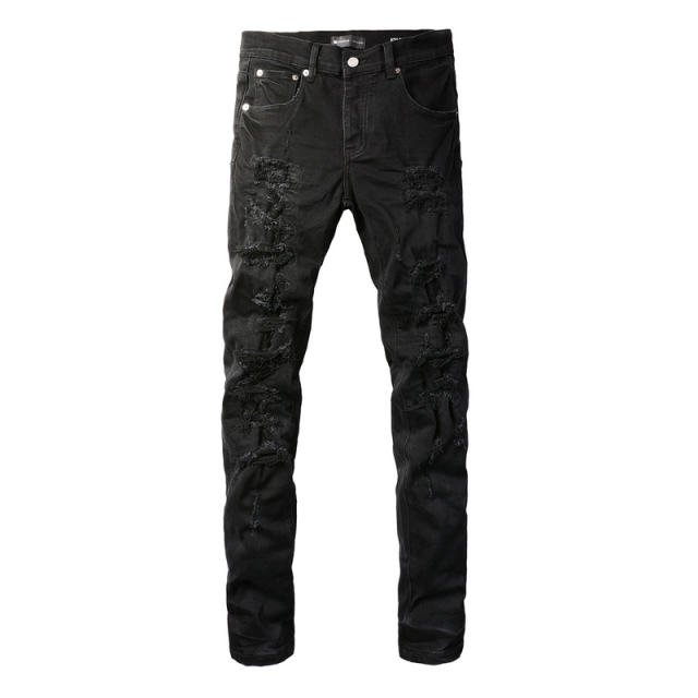 [Best Quality] #9108 AM Jeans Black