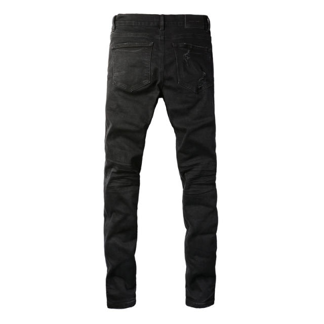 [Best Quality] #9108 AM Jeans Black