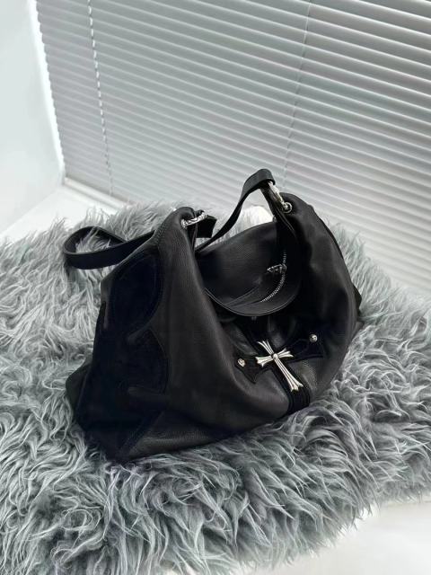 CH Metal Cross Black Leather Bag Custom Made