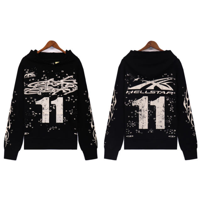 Hellstar 11 Hoodie Beige Black