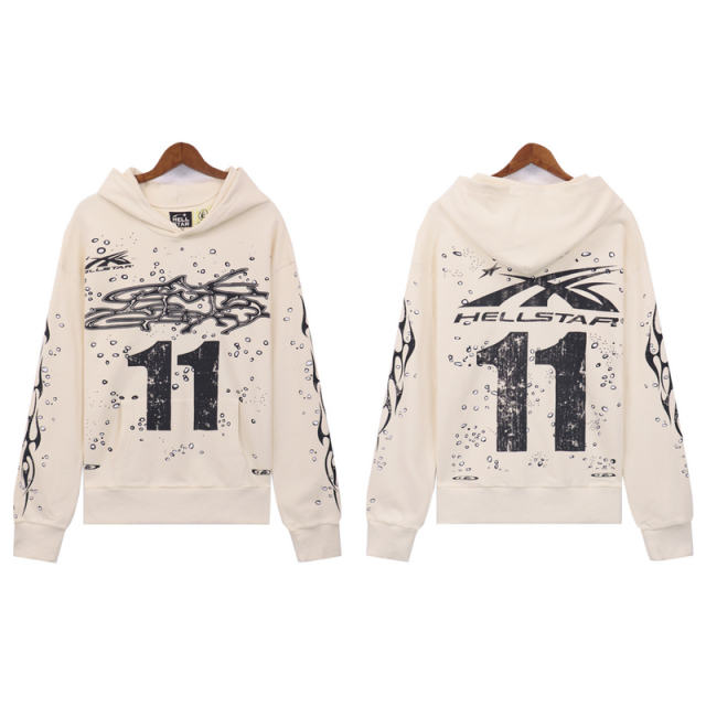 Hellstar 11 Hoodie Beige Black
