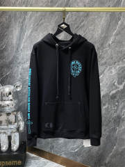 Chr0me Hearts CH Blue Cross Hoodie Black