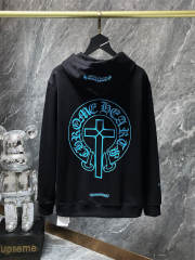 Chr0me Hearts CH Blue Cross Hoodie Black