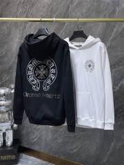 Chr0me Hearts CH Rubber Crosses Hoodie Black White