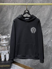 Chr0me Hearts CH Rubber Crosses Hoodie Black White
