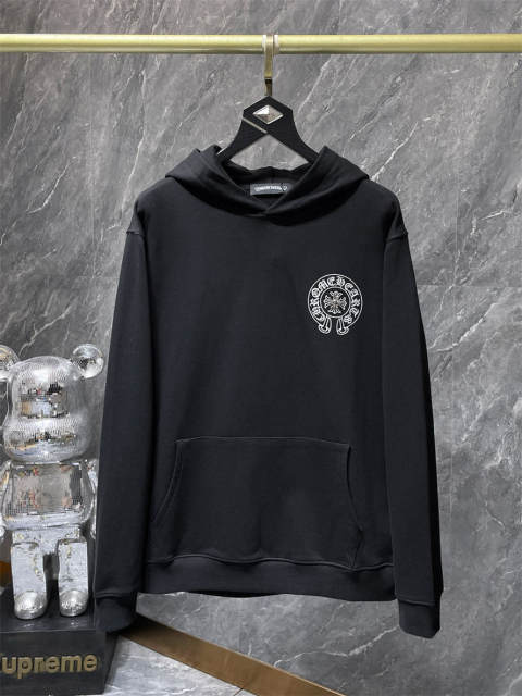Chr0me Hearts CH Rubber Crosses Hoodie Black White