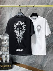 Chr0me Heart Metal Cross Tee T-Shirt Black White