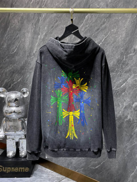Chr0me Hearts CH Colorful Crosses Hoodie Black