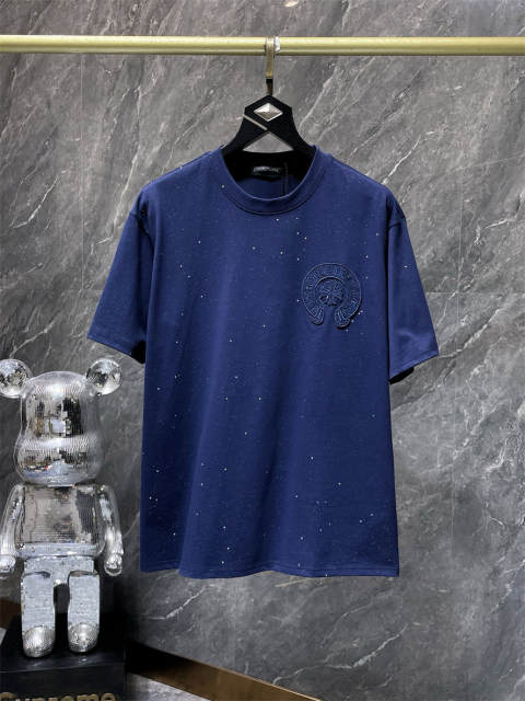 Chr0me Heart Horseshoe Cross Tee T-Shirt Black Gray