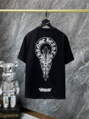 Chr0me Heart Metal Cross Tee T-Shirt Black White