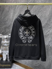 Chr0me Hearts CH Rubber Crosses Hoodie Black White
