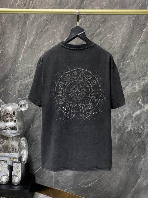 Chr0me Heart Rheinstone Horseshoe Cross Tee T-Shirt Black
