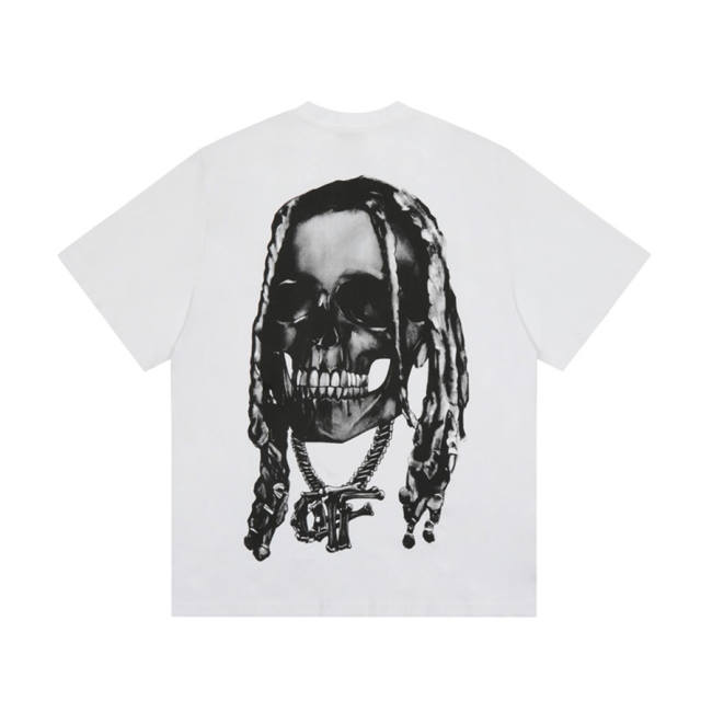 Revenge x Lil Durk color painting tee black white