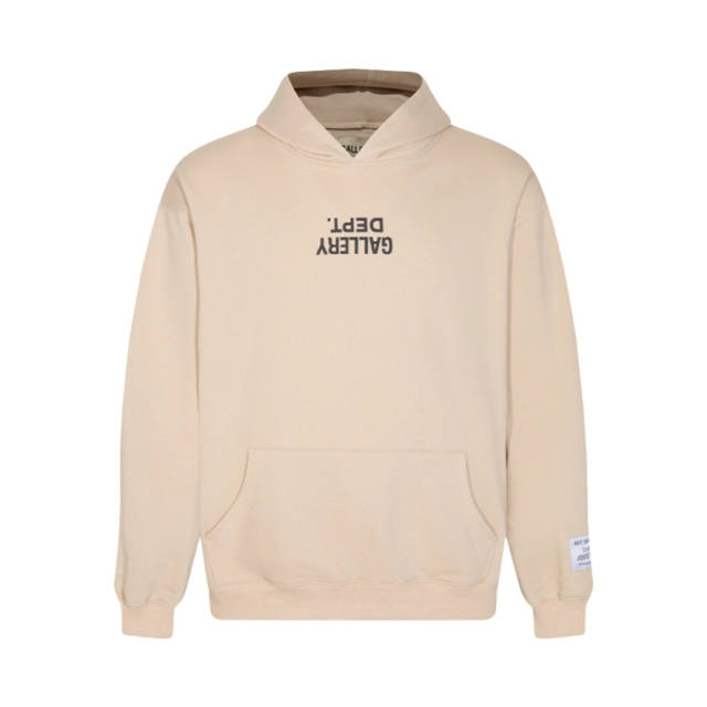 Gallery Dept Classic Clean Fits Reversible Logo Hoodie Black Gray Beige
