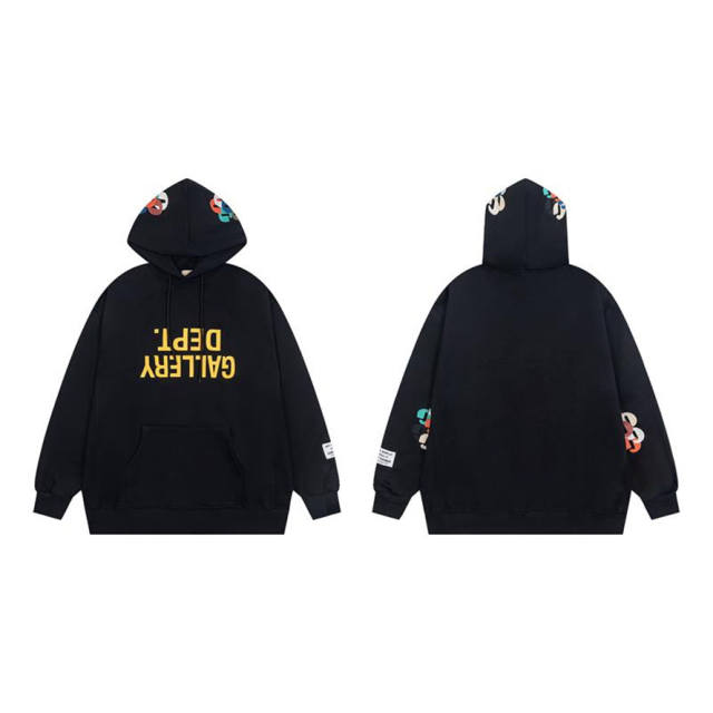 Gallery Dept Reversible Logo Hoodie Black
