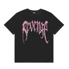 Revenge Rheinstone T-Shirt Tee White Black