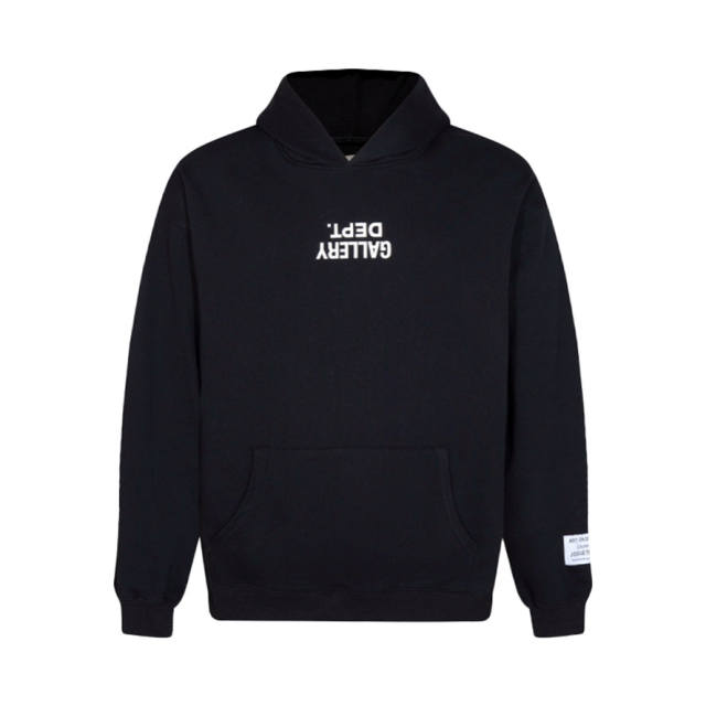 Gallery Dept Classic Clean Fits Reversible Logo Hoodie Black Gray Beige