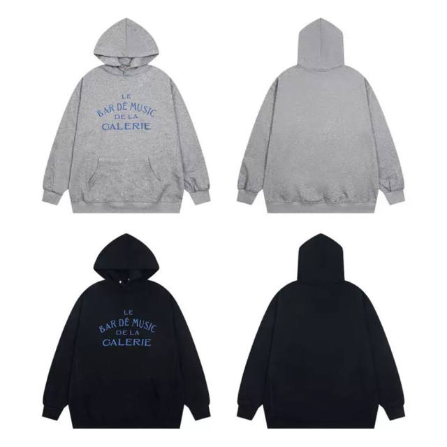 Gallery Dept Bar de Music Hoodie Black Gray