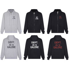 Gallery Dept Basic Clean Fits DEPT DE LA GALERIE Hoodie Black Gray