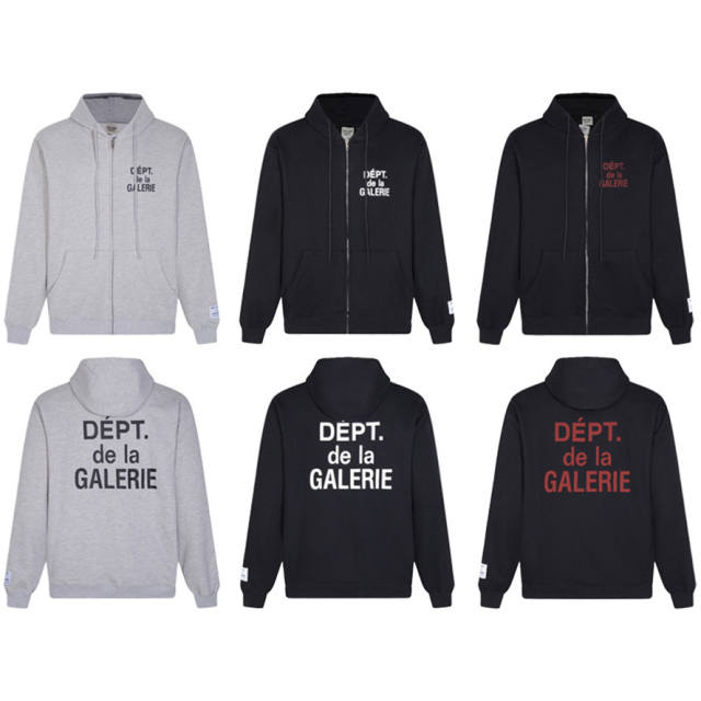 Gallery Dept Basic Clean Fits DEPT DE LA GALERIE Hoodie Black Gray