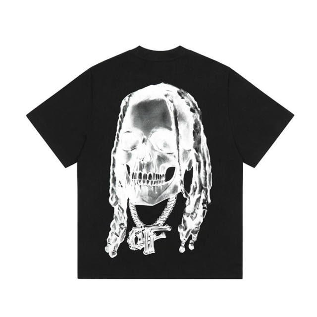 Revenge x Lil Durk color painting tee black white