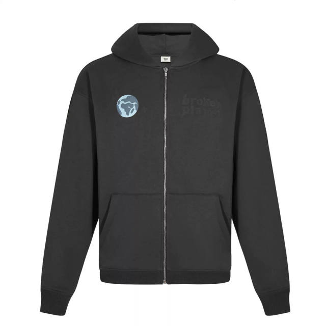 Broken Planet Spider Web Zipped Hoodie
