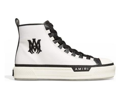 Men's Court Logo Canvas High-Top Sneakers 4 Colors (Size 6-11)